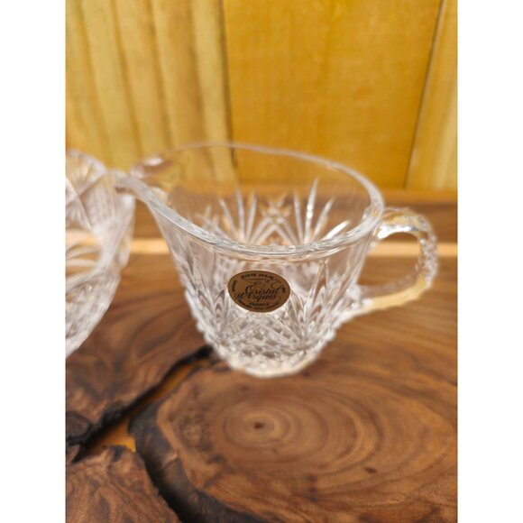 Vintage Godinger Crystal Serving Set With Bowl Creamer & Sugar Dish - Picture 9 of 12